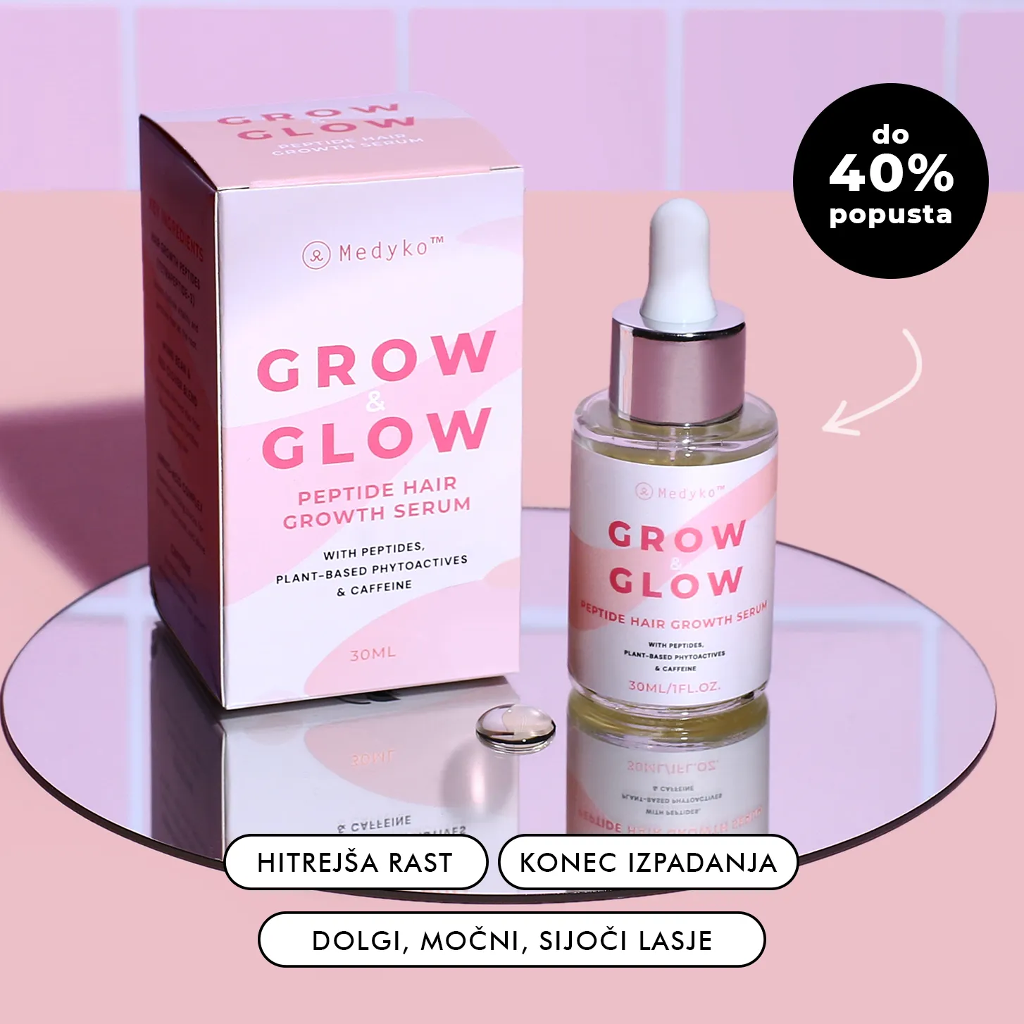 Grow & Glow serum bottle